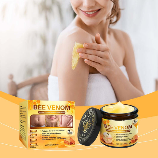 Mild Ingredients Nourish Skin Care Cream for Hydration displayed alongside Bee Venom cream.